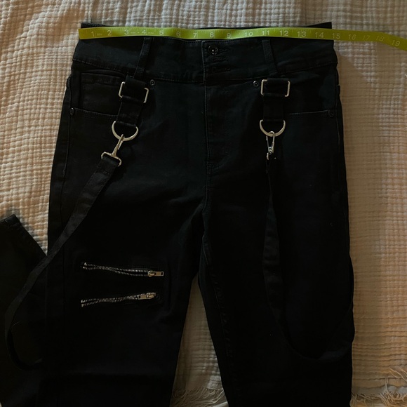 Hot Topic Denim High Rise Super Skinny Punk Pants W11 EUC - Picture 7 of 7